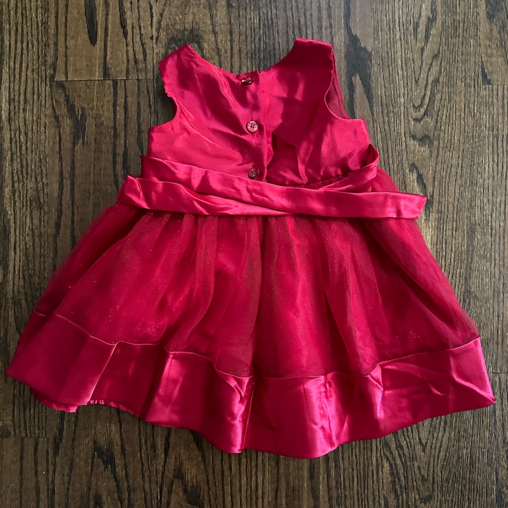 Red sparkle tulle dress, 18-24 mo
